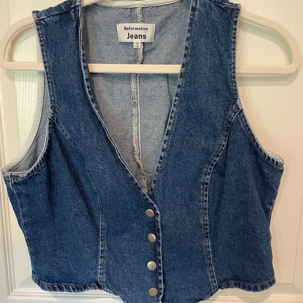 Reformation Denim Vest